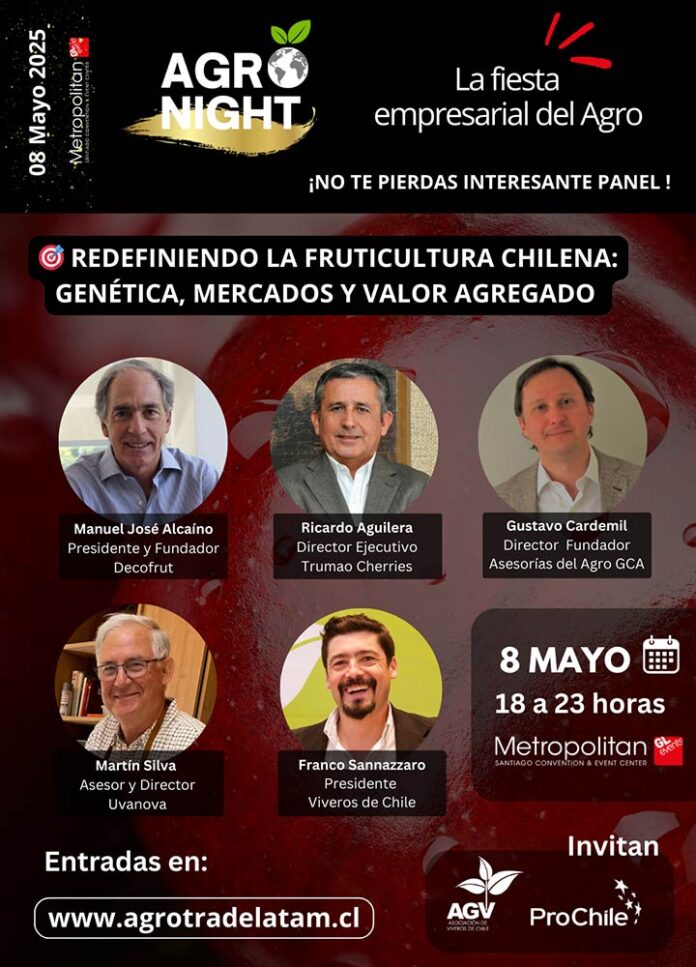 🎯 8 de mayo Agronight Chile: Conversación imperdible sobre el futuro de nuestra fruticultura