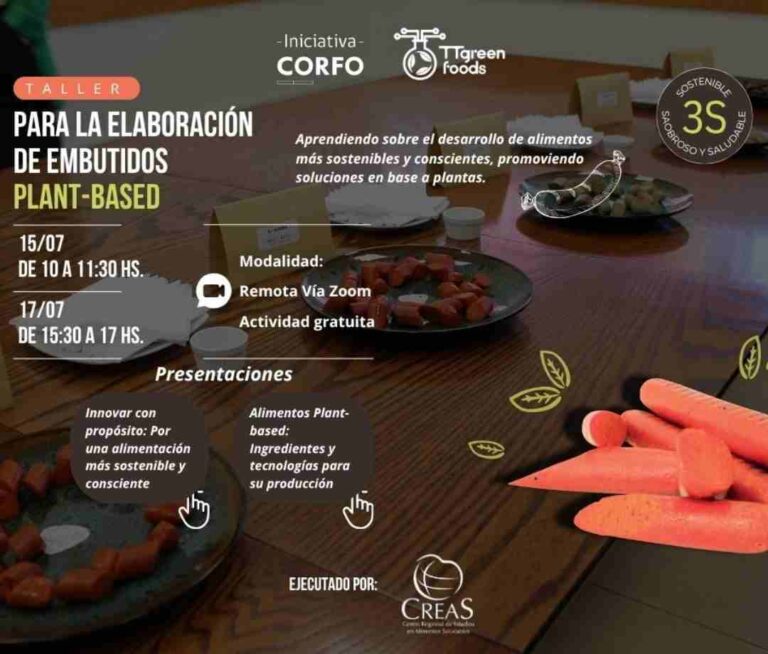 CREAS ofrece taller gratuito a emprendedores sobre elaboración de embutidos a base de plantas