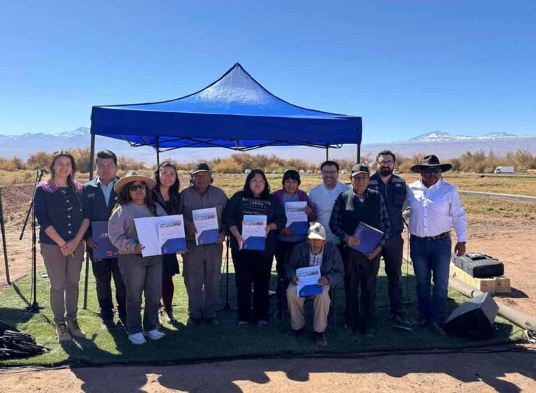 San Pedro de Atacama: Minagri entrega históricas bonificaciones de riego e inaugura tranque en el Ayllu de Cúcuter